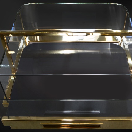 Встраиваемая горизонтальная кондитерская витрина ФИНИСТ Glassier Luxury Gold GLG-8/70/3